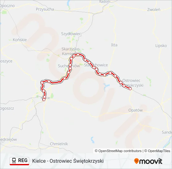 REG Train Line Map