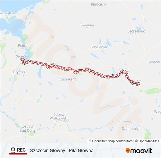 REG train Line Map