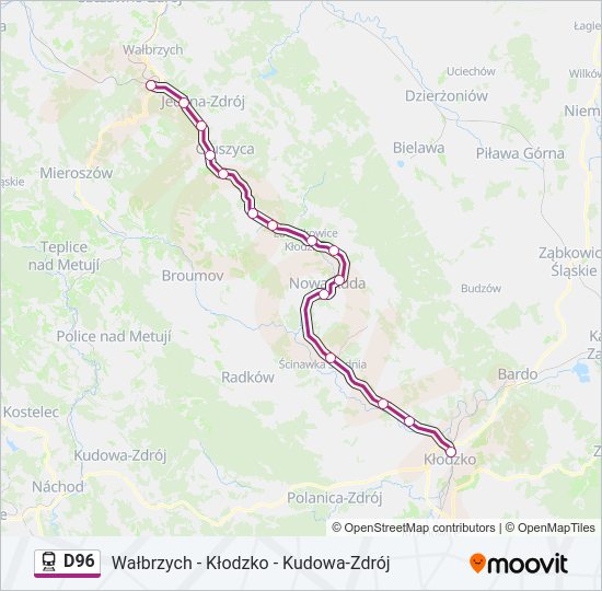 D96 train Line Map