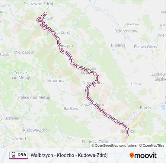 D96 train Line Map