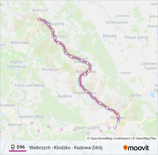 D96 train Line Map