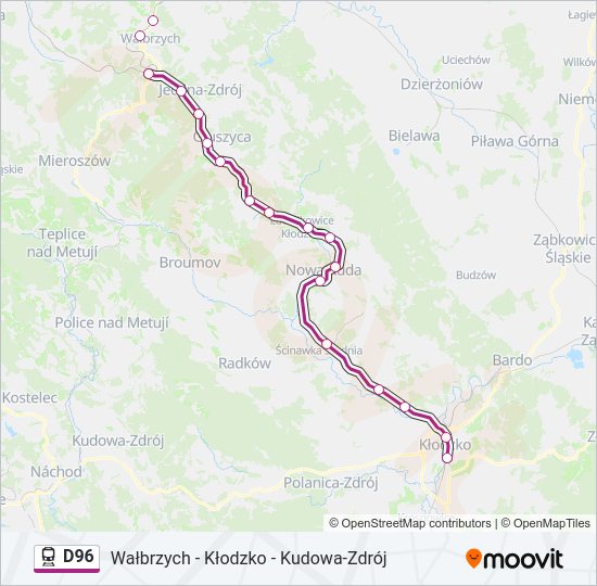 D96 train Line Map