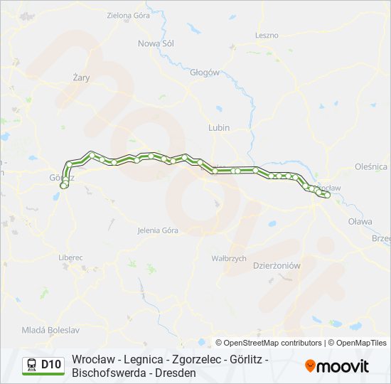 D10 train Line Map