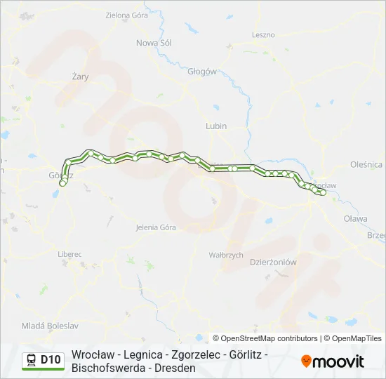 D10 Train Line Map
