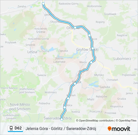 D62 Train Line Map