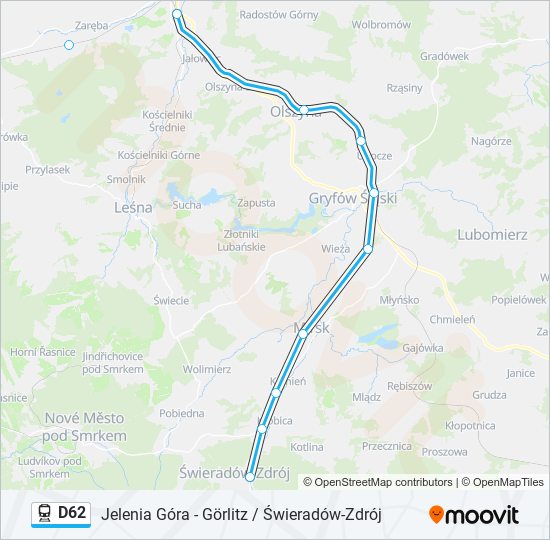 D62 train Line Map