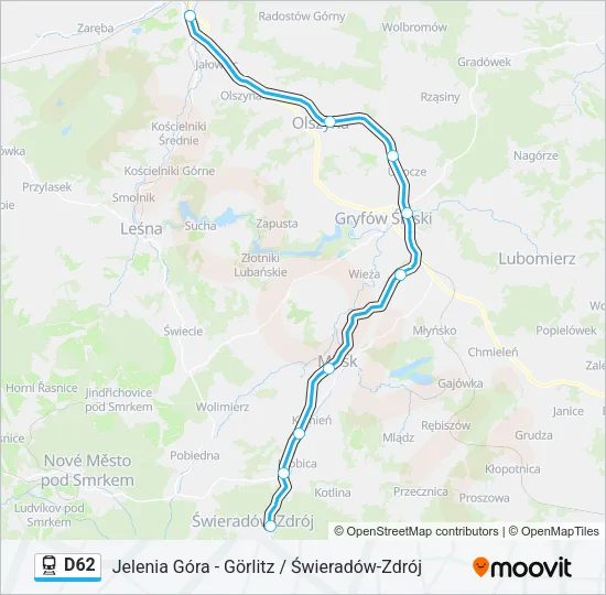 D62 Train Line Map