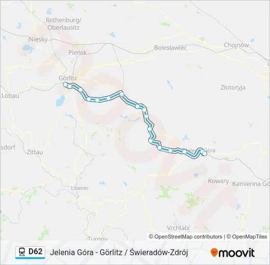 D62 Train Line Map