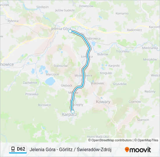 D62 Train Line Map