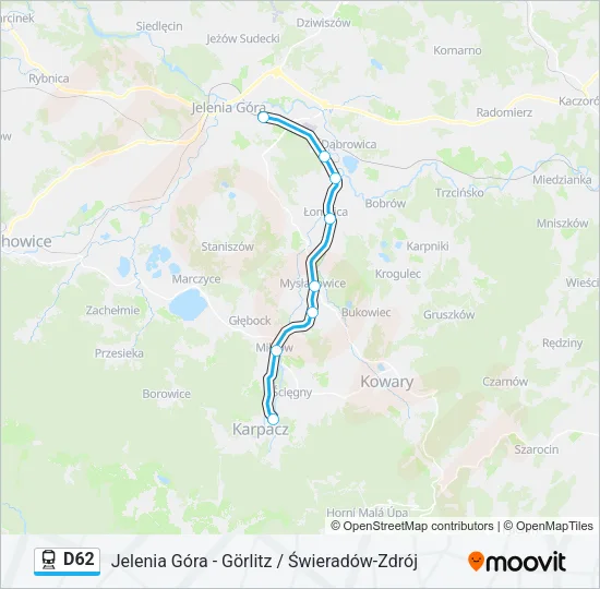 D62 Train Line Map