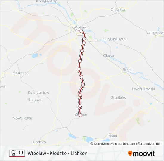 D9 Train Line Map