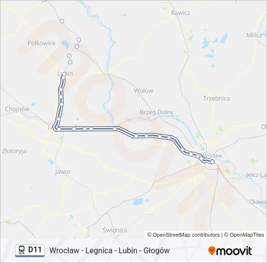 D11 Train Line Map
