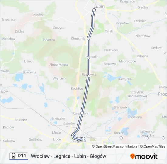 D11 Train Line Map