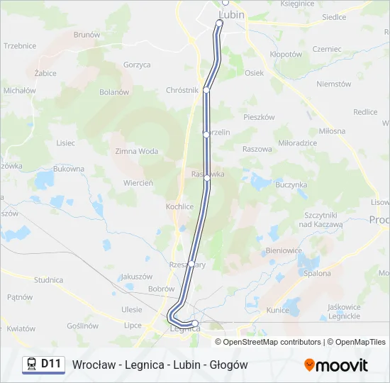 D11 Train Line Map