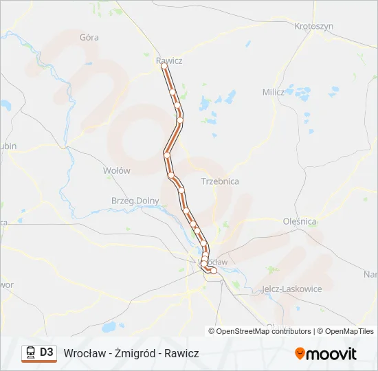 D3 Train Line Map
