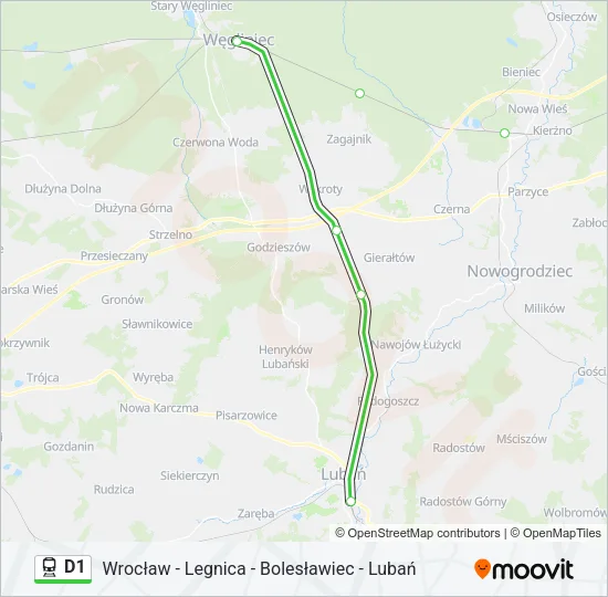 D1 Train Line Map