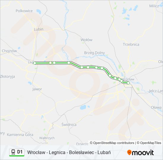 D1 train Line Map