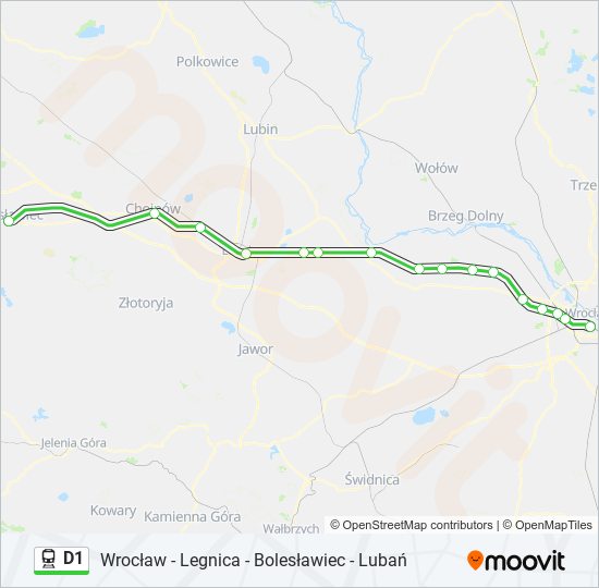 D1 train Line Map