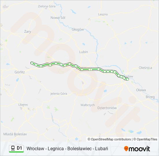 D1 train Line Map