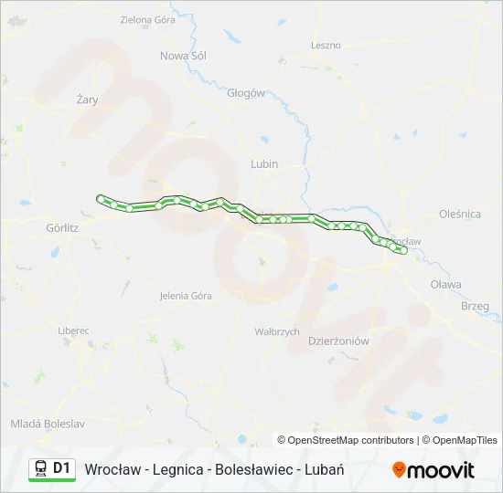 D1 Train Line Map