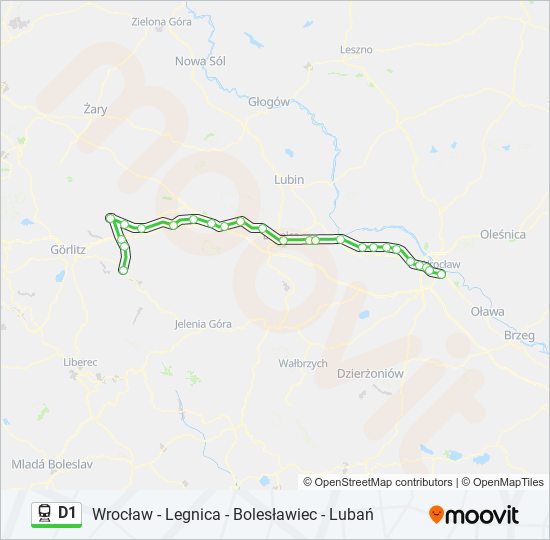 D1 train Line Map