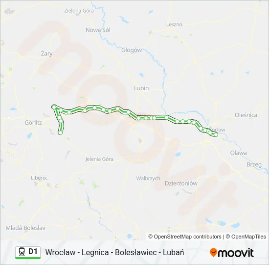 D1 Train Line Map