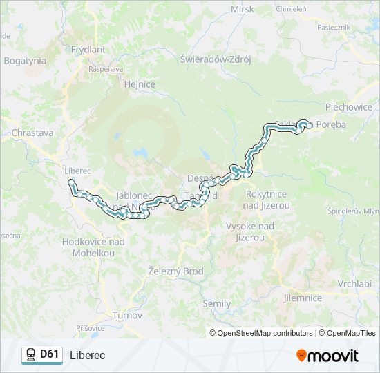 D61 train Line Map