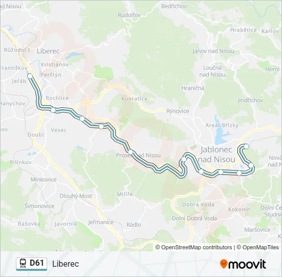 D61 Train Line Map