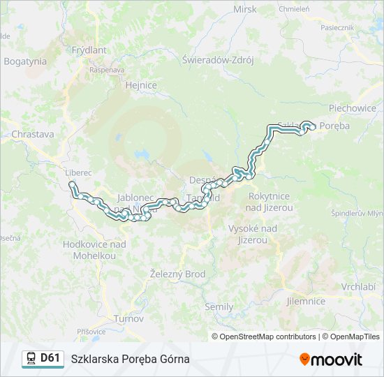 D61 train Line Map