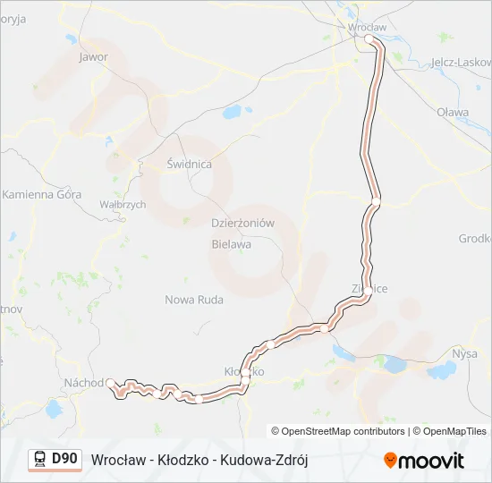 D90 Train Line Map