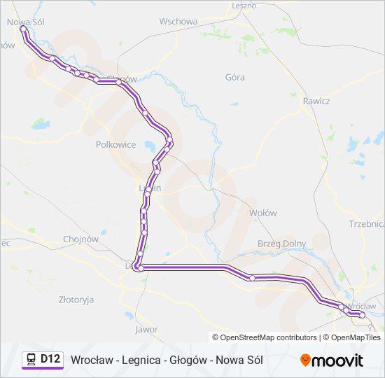 D12 train Line Map