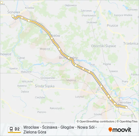 D2 Train Line Map