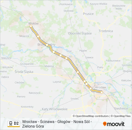 D2 Train Line Map