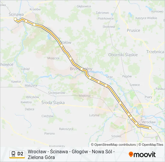 D2 Train Line Map