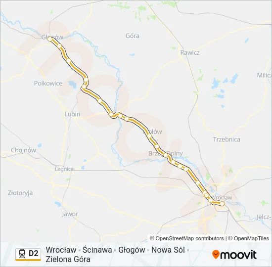 D2 Train Line Map