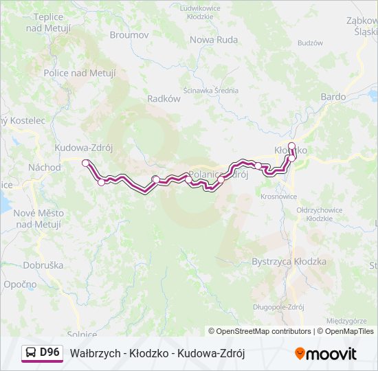 D96 bus Line Map