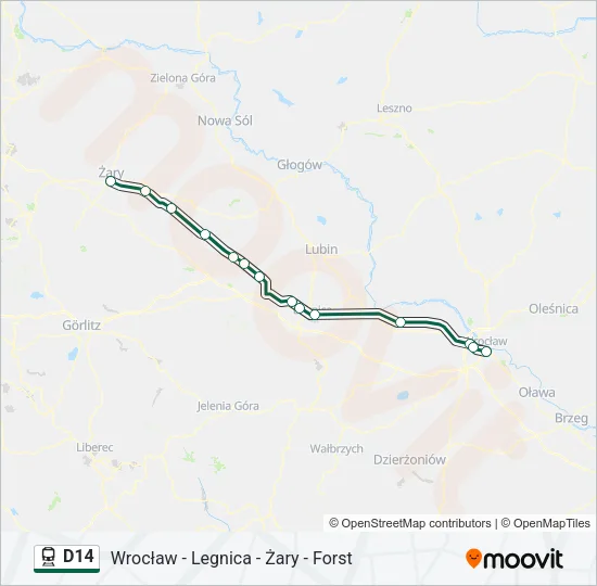 D14 Train Line Map