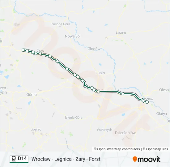 D14 Train Line Map