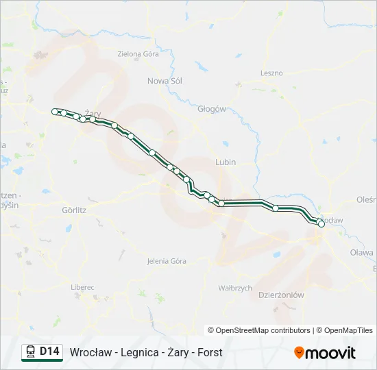 D14 Train Line Map