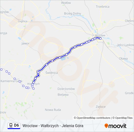 D6 train Line Map