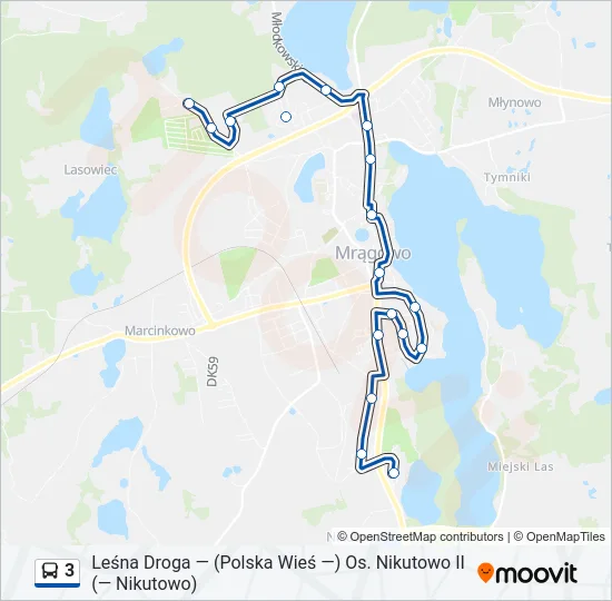 3 Bus Line Map