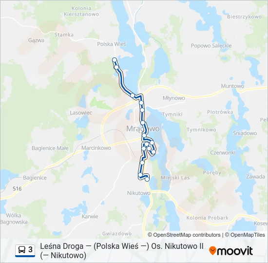3 Bus Line Map