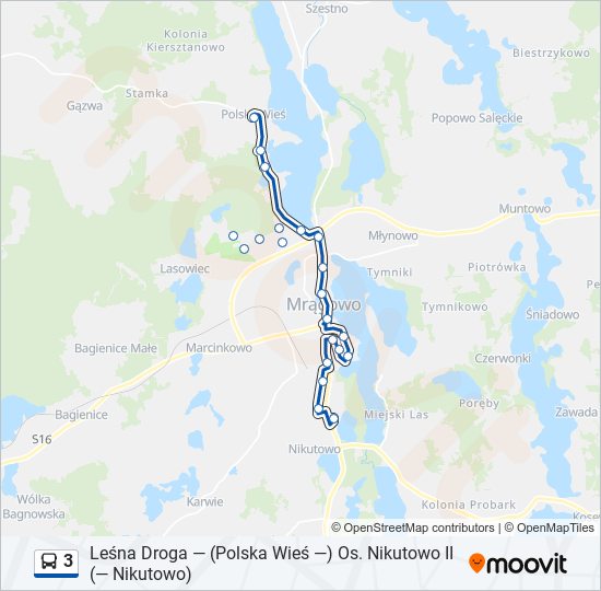 3 bus Line Map