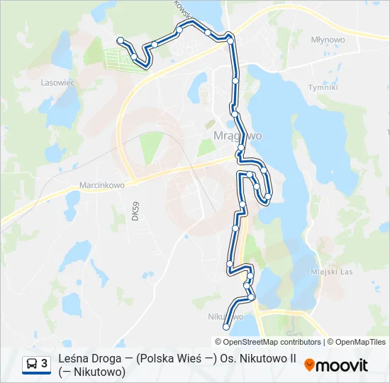 3 Bus Line Map