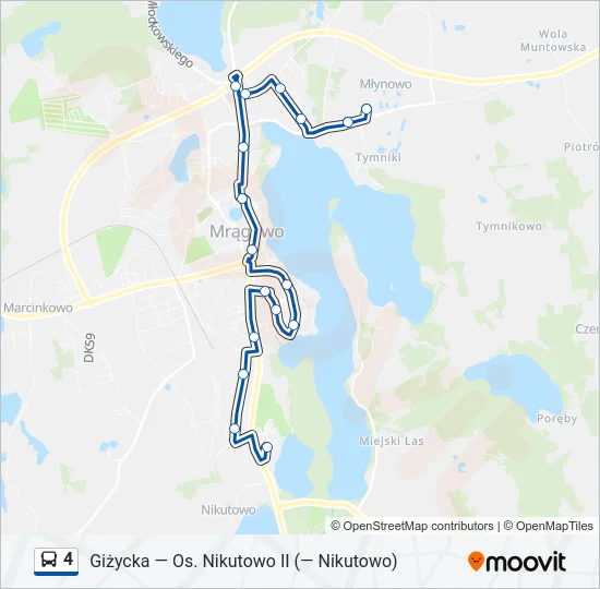 4 Bus Line Map