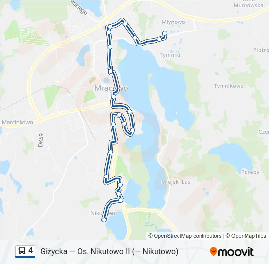 4 Bus Line Map