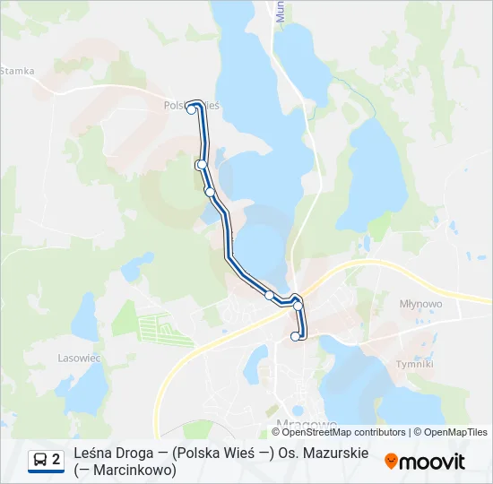 2 Bus Line Map
