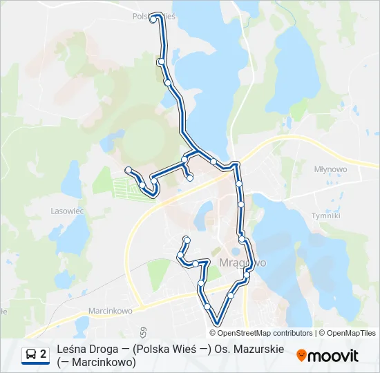 2 Bus Line Map