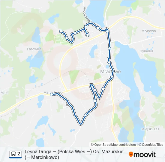2 Bus Line Map