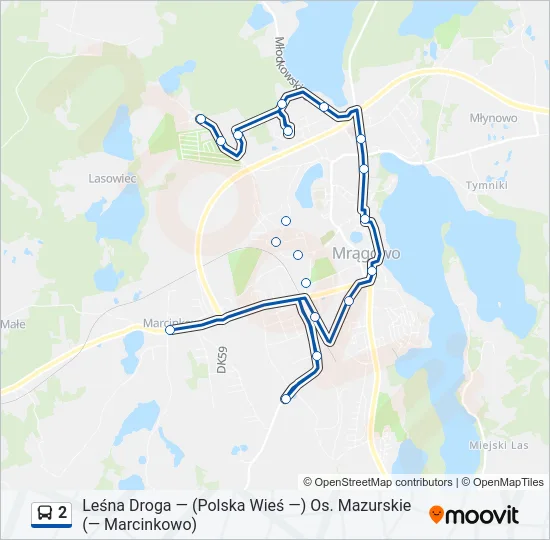 2 Bus Line Map